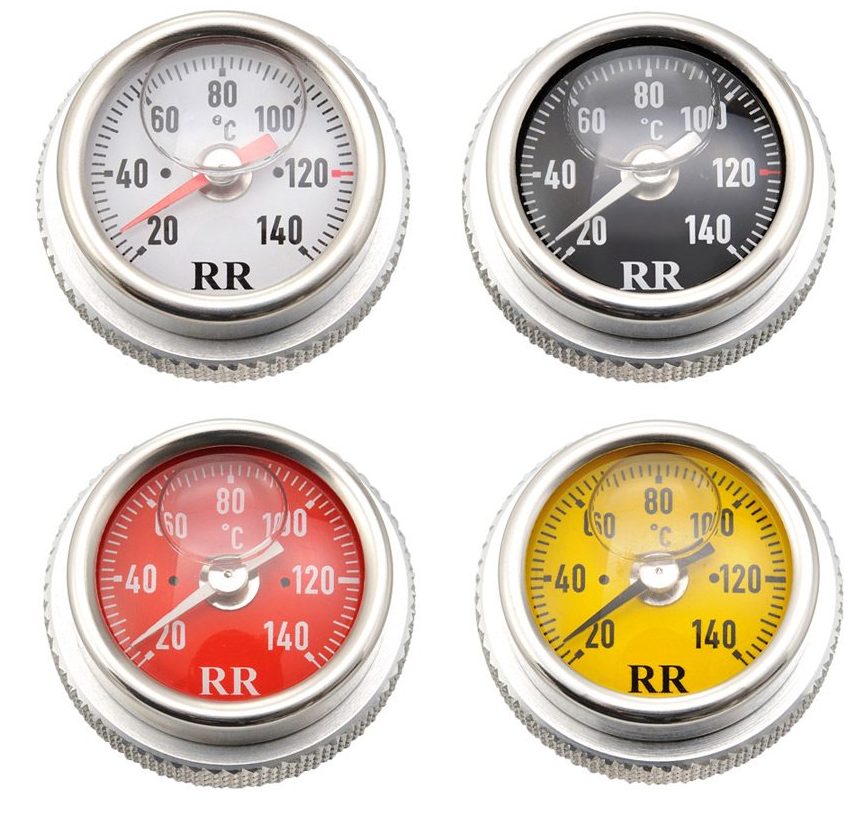 ●RR社 油温計/オイルテンプメーター SR400 SR500 XT500-黒/034 SR400⁄500用のRR社の油温計を購入、ゲージを刻む - こずぶろ
